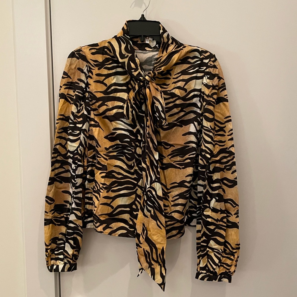 Shrimps Leopard Blouse -- LIKE NEW! Size UK 14 / US 10